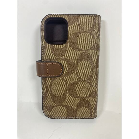 Coach Phone Case Wallet IPhone 12 or 13 Mini - Picture 1 of 5